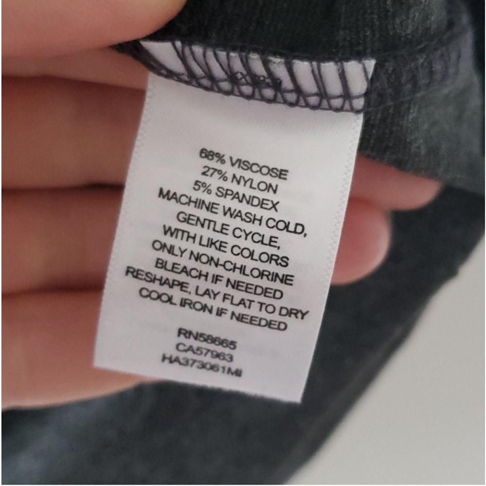 NWOT Halogen Dress •Beautiful Statement Long Sleeves in Dark Charcoal - Picture 9 of 10